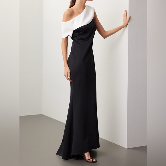 Badgley Mischka One Shoulder Gown, 0 - Picture 3 of 14